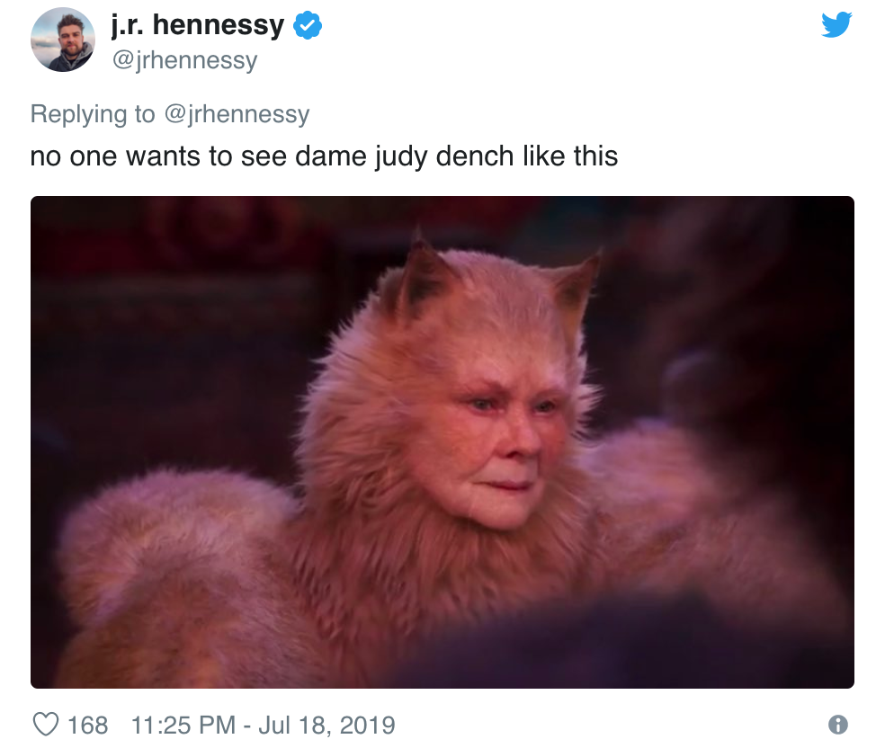 Cats movie trailer: Internet reacts in horror to ‘demented dream ballet’