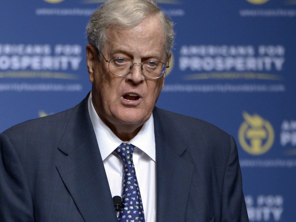 American oligarch David Koch is dead at last — and could not have chosen a better day to land to hell