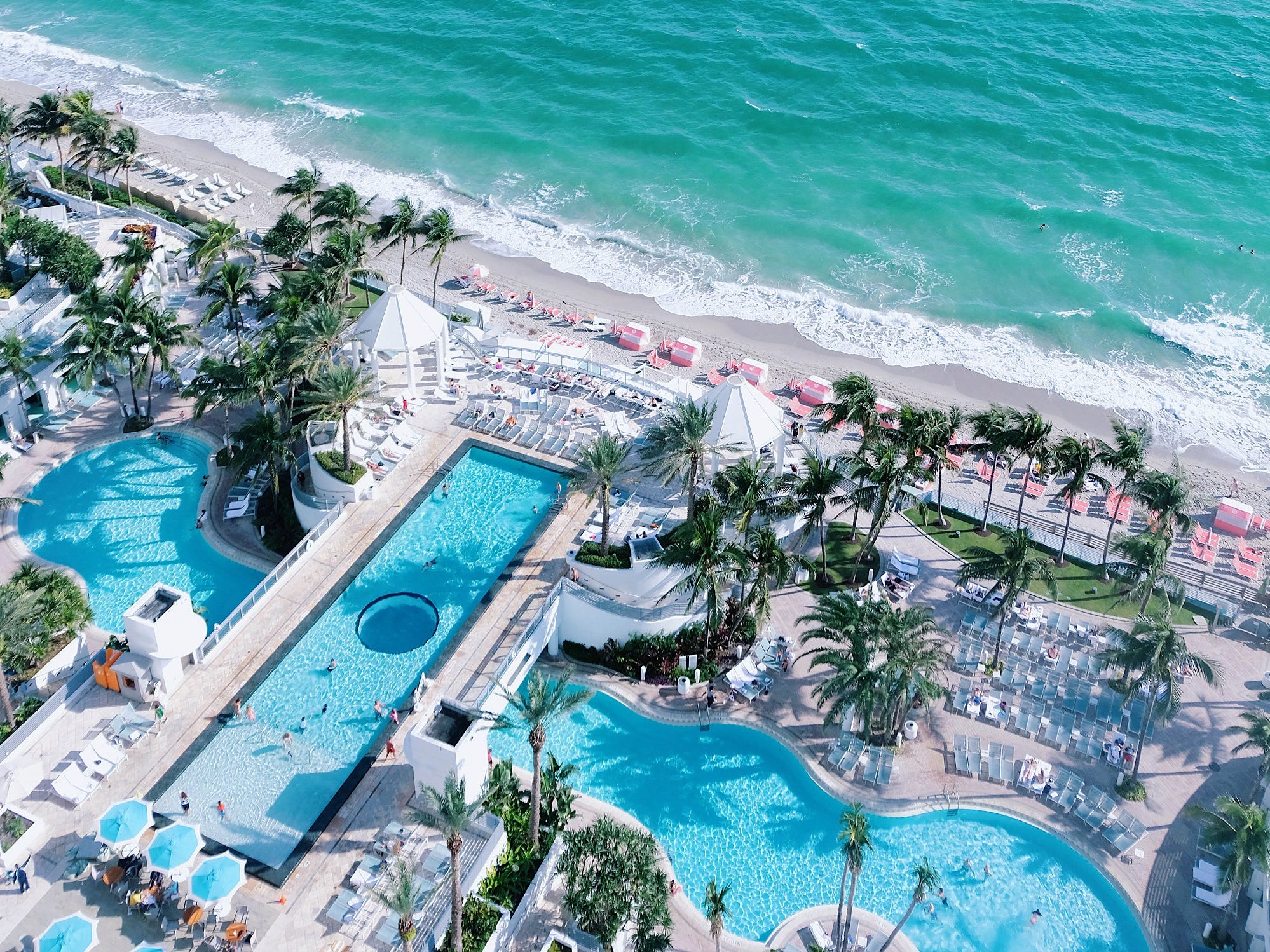 Best beach hotels in the US - The Diplomat Beach Resort Beach & Pool Aerial