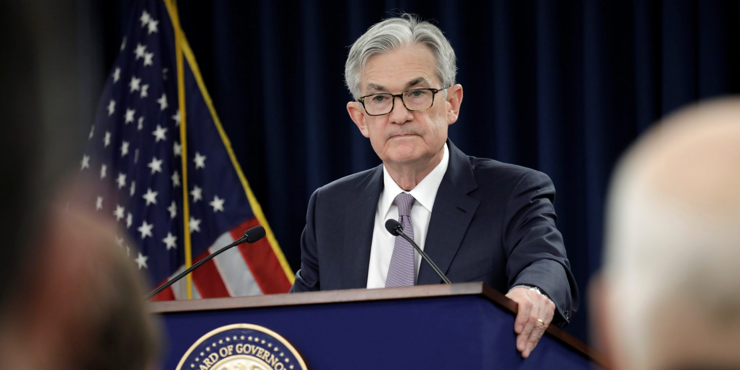 Federal Reserve Chairman Jerome Powell holds a news conference following the two-day meeting of the Federal Open Market Committee (FOMC) meeting on interest rate policy in Washington, U.S., January 29, 2020. REUTERS/Yuri Gripas