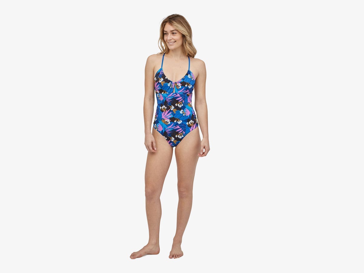 Patagonia Glassy Dawn One-Piece Swimsuit; best swimsuit for summer