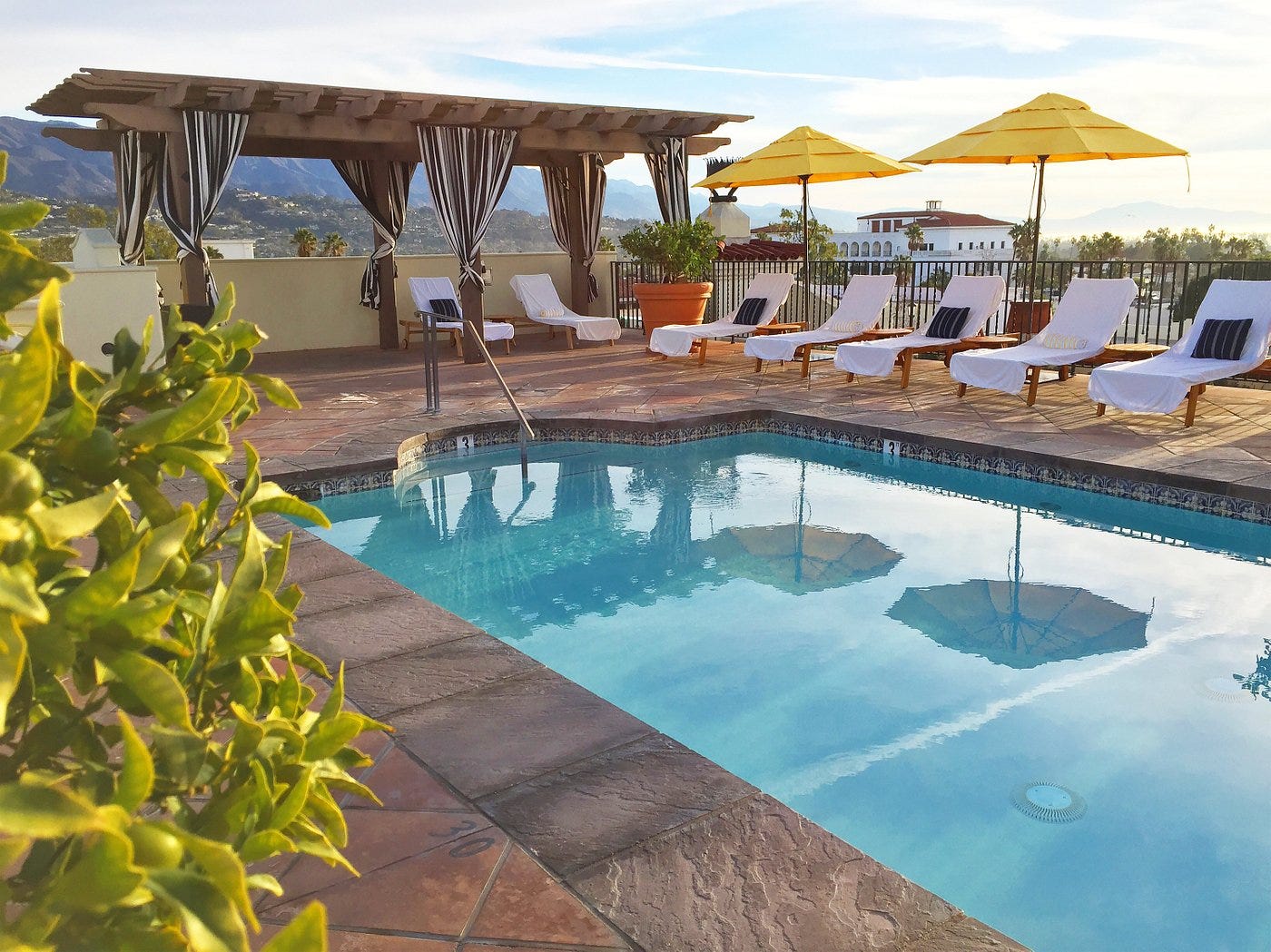 The rooftop pool at Kimpton Canary Hotel in Santa Barbara.