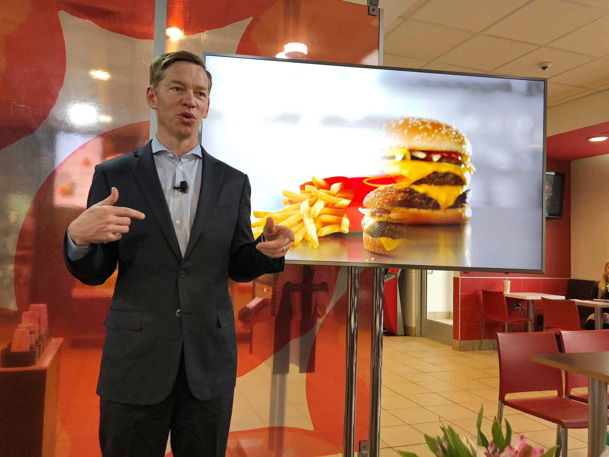 McDonald's U.S President Chris Kempczinski fresh beef