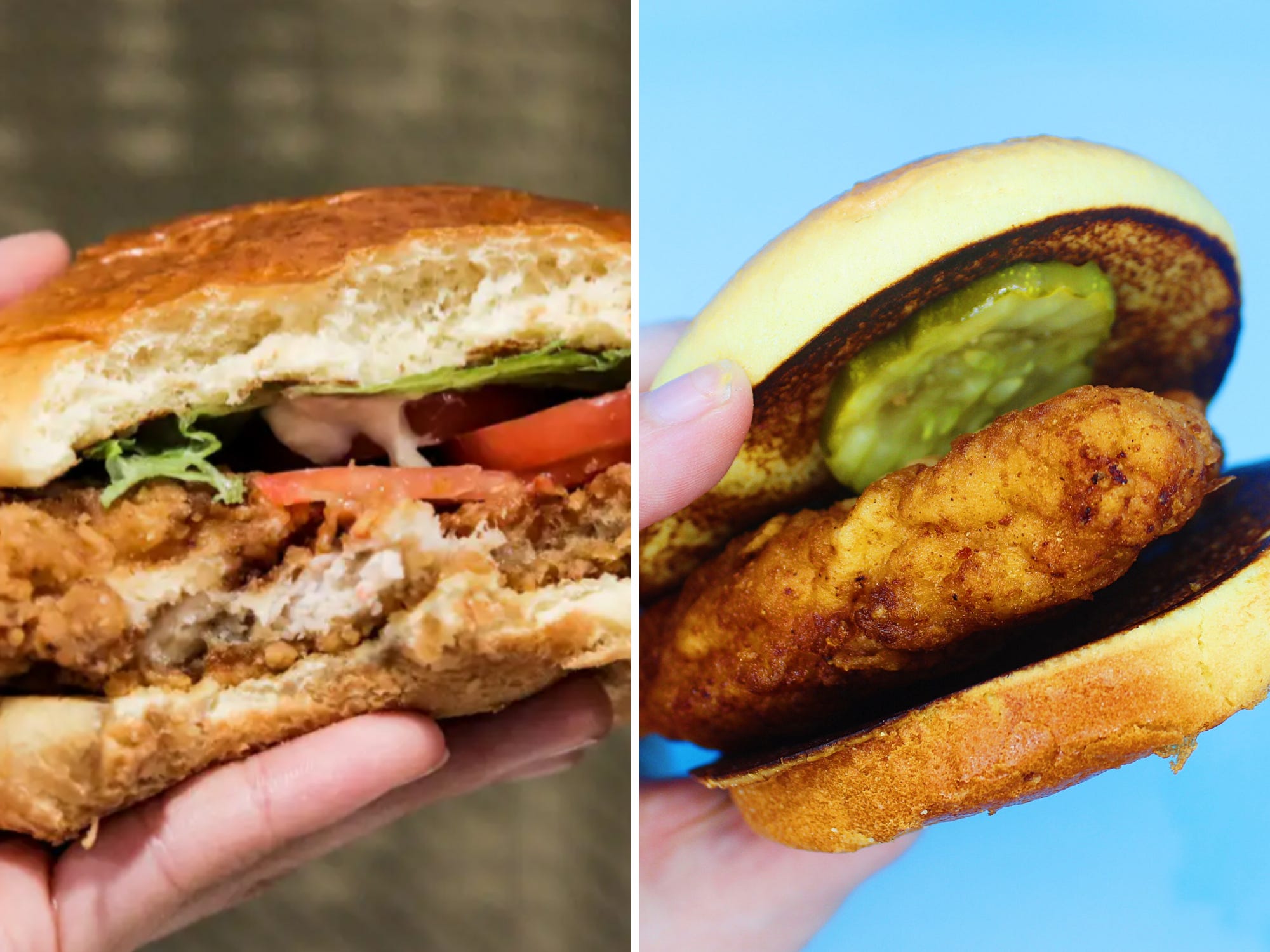 mcdonalds chicken sandwich before and after
