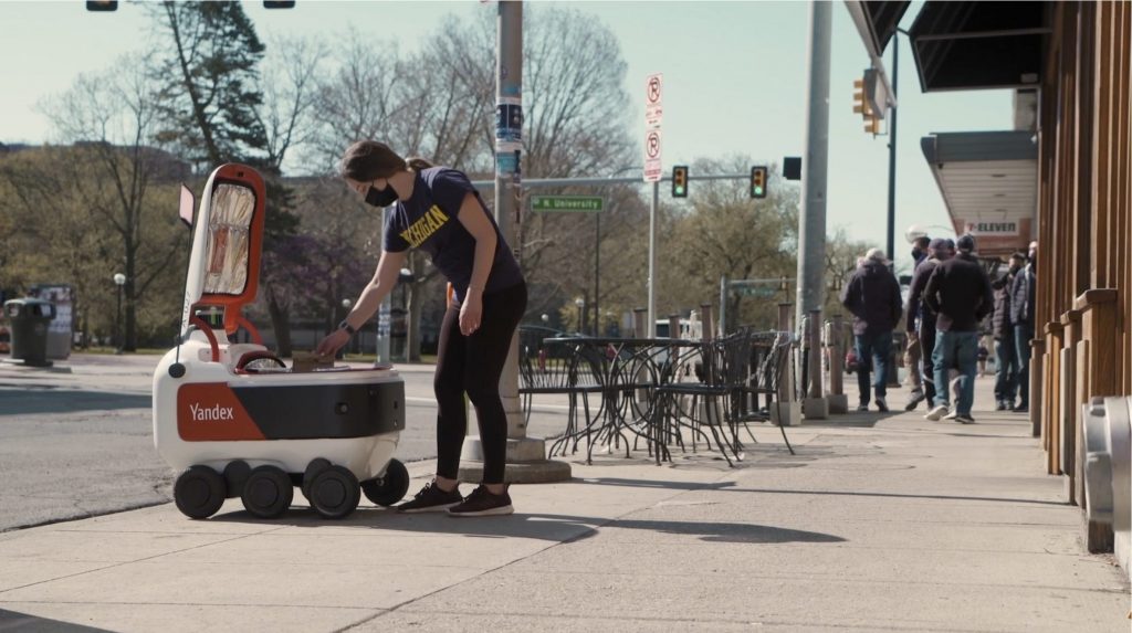 Grubhub is rolling out 6-wheeled autonomous robots developed in Russia to deliver takeout on 250 US college campuses