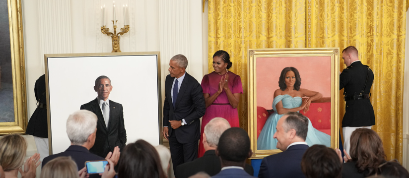 Official Obama Portraits Are Finally Unveiled at the White House (nytimes.com)