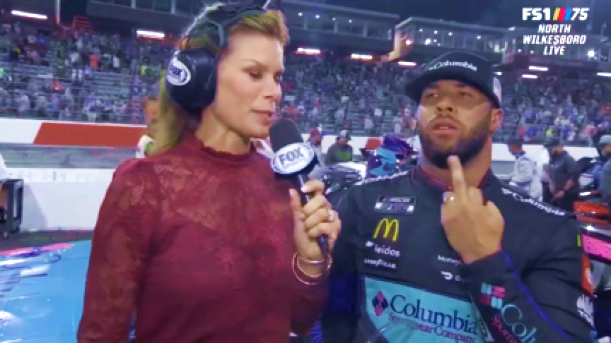 Bubba Wallace Caught Flipping the Bird on Live TV After NASCAR All-Star Race (mediaite.com)