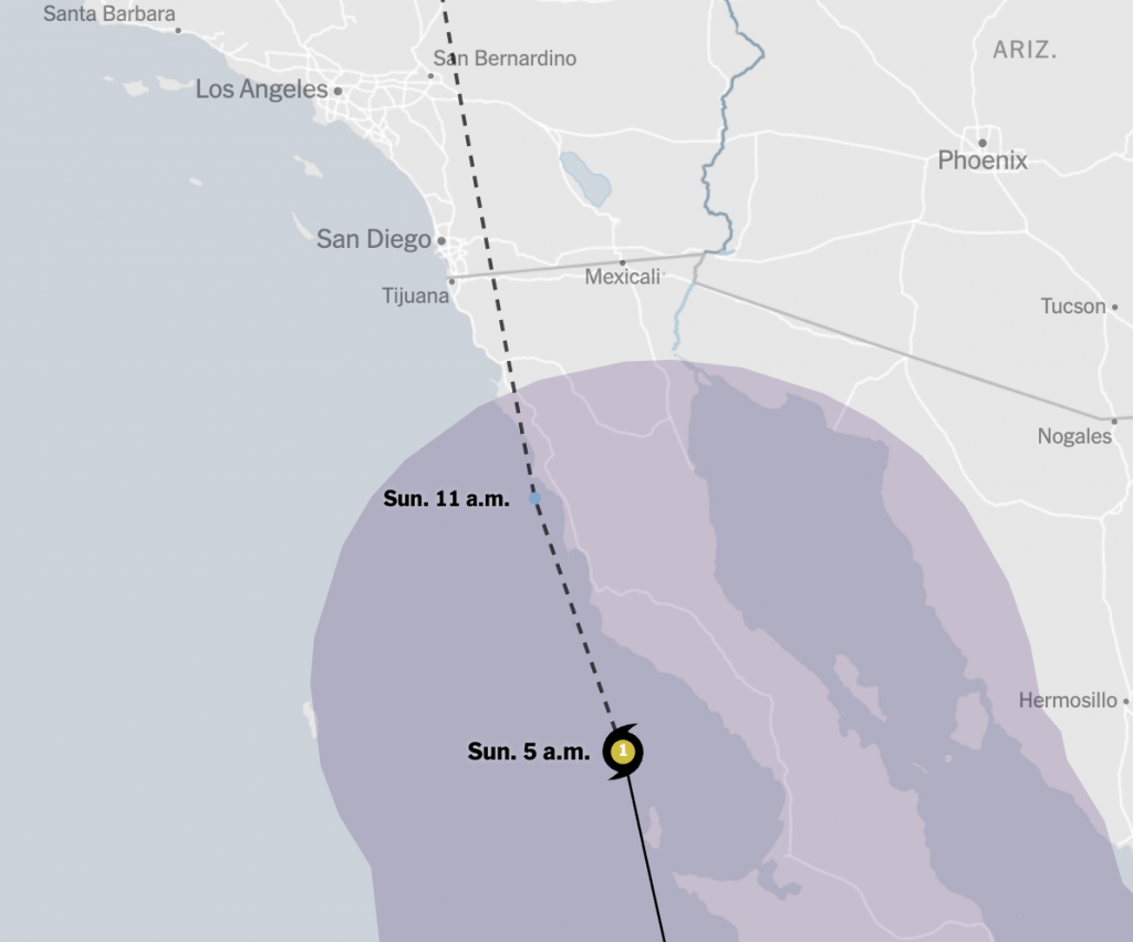 Hurricane Hilary Barrels Toward Mexico and California (nytimes.com)
